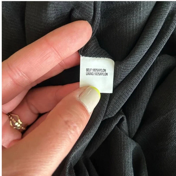 KAY Unger Green/Black Animal Print Ruched Dress - size Large - Picture 7 of 9